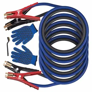 Car Jump Start Cables — 1/4-inch gauge, 20 feet long, 600-amp peak current, compatible with all 12V vehicles, performs well in temperatures ranging from -40°F to 140°F, a must-have for outdoor emergencies.
