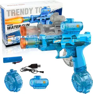 2026 Powerful Electric Water Blaster with Luminous Flame Effect & Auto-Refill, High-Speed Continuous Firing Water Gun, 32FT Range Summer Toy for Boys & Girls