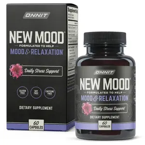 ONNIT New Mood - Occasional Stress Relief, Sleep and Mood Support Supplement, 60 Count