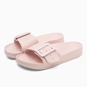 Soft EVA Slide Sandals – Adjustable Buckle & Cloud-Like Cushion for Home or Beach
