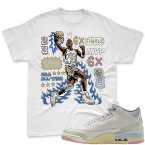 AJ3 Sail & Jade Aura Match T Shirt, MJ 23 GOAT Graphic Tee, 90s Hip Hop Tee, Gift For Women and Man Unisex T-Shirt, Cozy Gift
