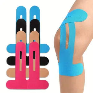 10 Pcs Knee Muscle Patch Set, Pre-Cut Sports Knee Patches, Marathon Outdoor Running, Cotton Comfort Material, Elastic Knee Pads, Unisex, Multiple Colors