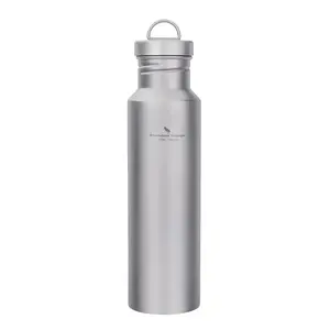 Titanium Water Bottle 750ml Lightweight Reusable Bottle Silver