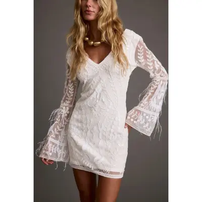 Michael Kors Floral Sequin Dress White Bridal - TikTok Shop