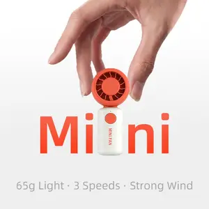 Mini Handheld Fan, Pocket Fan, Usb Cooling Fan, Compact and Portable, High-Speed Motor, Strong Wind, USB-C Fast Charging, 65g Ultra-Light, Three Speed Settings