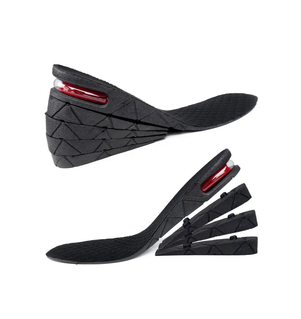 Height Boost Insole Adjustable Height Increase 1.2-3.5inch Invisible Shoe Heel Insert Taller Support Absorbant Foot Pad Cushion for Enhanced Comfort