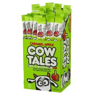 Goetze's Caramel Apple Cow Tales 36 ct. - Sweet Chewy Caramel with Creamy Tart Apple Filling - 36 Count Box Coconut Candy