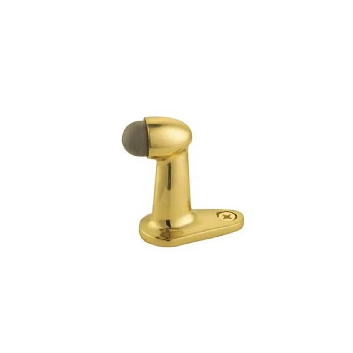 Emtek High-Quality Goose Neck Door Stop - Satin Solid Brass, Floor-Mounted, High-Projection Home Improvement Accessory, 2-7/8" Projection, Includes Mounting Hardware, Door Hinges, Hinge Pins & Finials