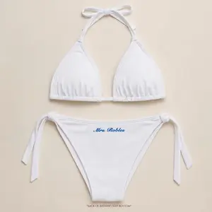 Personalized Bridal Bikini Set, Custom Mrs Swimsuit, Embroidered Bride Swimwear, Honeymoon Bikini, Bachelorette Beach Outfit, Bride Era