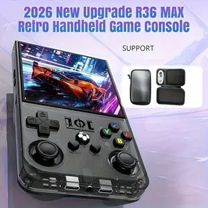 R36max Multifunctional Gaming Console, Rk3326 Chip, 1.5GHz Processor, 4.0-Inch HD Screen, 40+ Emulators, Hall-Effect Joystick