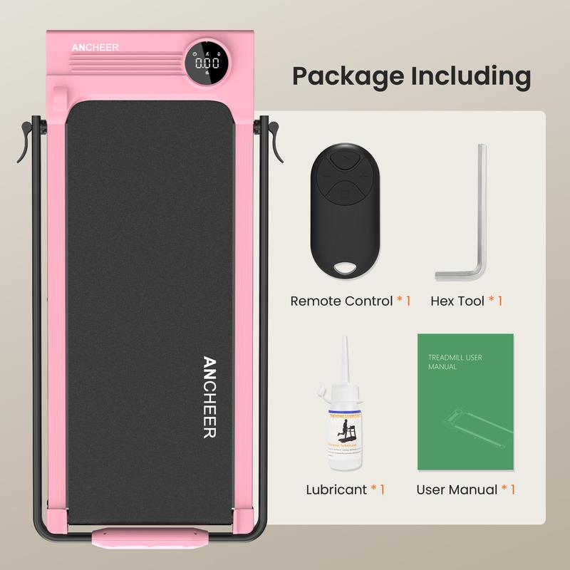 Ancheer armrest 2-in-1 treadmill, with LED display and remote control, for home office walking, 5 color options Workout Machine