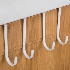 2pcs No-Drill Cabinet Shelf Brackets, Japanese Style Seamless Hooks for Closet Doors & Cabinets, Durable Hanging Solutions