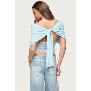 Eloria Lacey Flutter Tie Top