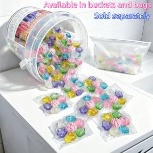 7-In-1 Scented Laundry Balls, Laundry Pods, 10/50/100 Pieces, 600g Bucket, Long-Lasting Fragrance, Stain Removal, Color Protection, Antibacterial, Travel-Friendly