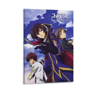 Code Geasse Lelouch of The Rebellion Posters ， Anime Decorative Wall Art Painting Canvas Poster Gifts. (7) Canvas Poster Bedroom Decor Sports Landscape Office Room Decor Gift Frames Ornaments Artistic Decoration Print Photo Frame-.