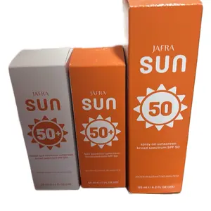 Jafra Sun 50 Spray 4.2 fl oz Broad Spectrum SPF 50 & Cream 1.7 fl oz - 50x UV Protection, Moisturizing Formula Sunscreen