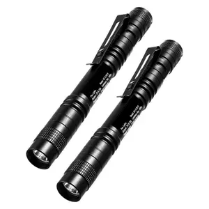 Pen Light, 2-Pack 100 Lumens Pocket Flashlight with Clip, IPX4 Waterproof Portable Penlight, Compact and Lightweight for Tight Spaces, Work, Inspection, Emergency, Mechanics, Outdoor Use