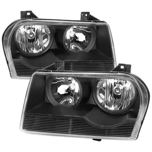2005-2010 Chrysler 300 Factory Style Headlights (Matte Black Housing/Clear Lens) 2005-2010 Chrysler 300 Factory Style Headlights (Matte Black Housing/Clear Lens)
