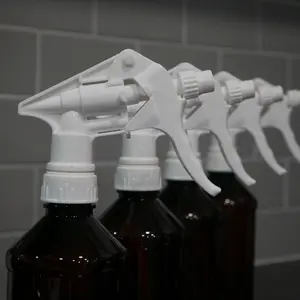 6- Pack White - Amber Spray Bottles Plastic Korean Style White With Wheel Adjustable Bedroom Food Korean Style Plastic