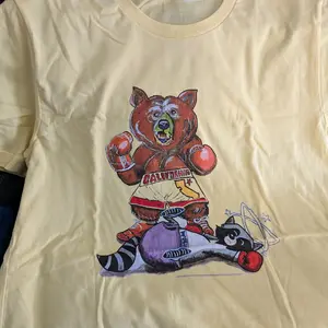 Unique California Bear T-shirt Art Tshirt Man Crewneck Shortsleeve Casual