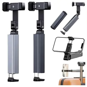 Creative Fun Phone Stand for Smartphone, Portable Universal Travel Flight Tray, Selfie Live Stream Handheld 360° Rotating Foldable Aluminium Alloy Lazy Stand