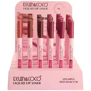 Delineador de Labios Líquido Kevin & Coco - Venta al por Mayor Dislay 36 Unidades (KC1730)