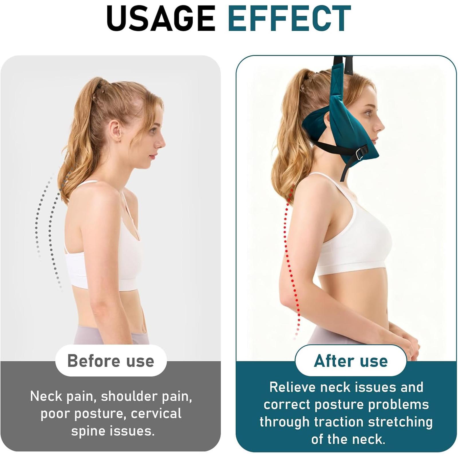 Cervical Neck Traction Device Over Door for Home Use Portable Neck Stretcher Hammock Decompression Home Physical Therapy Cervical Neck Traction Device Over Door for Home Use Portable Neck Stretcher Hammock Decompression Home Physical Therapy