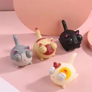 Squeeze Eye Cat Stress Relief Toy, Creative Animal Toy for Multiple Scenarios, Fun and Relaxing Pet Accessory, Decompression Squeeze