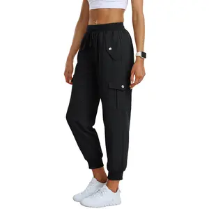 MoFiz Women's  Hiking Pants Lightweight Quick Dry Outdoor Athletic Travel Casual Loose Comfy Lightweight Joggers Stretch Waisted Womenswear