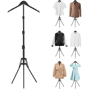 Adjustable 32-63 Inch Foldable Mannequin Torso Shirt Display Stand, Clothes Steamer Stand for Vendors Display T Shirt, Graduation Cap and Gown, Dress, Jacket, Coat