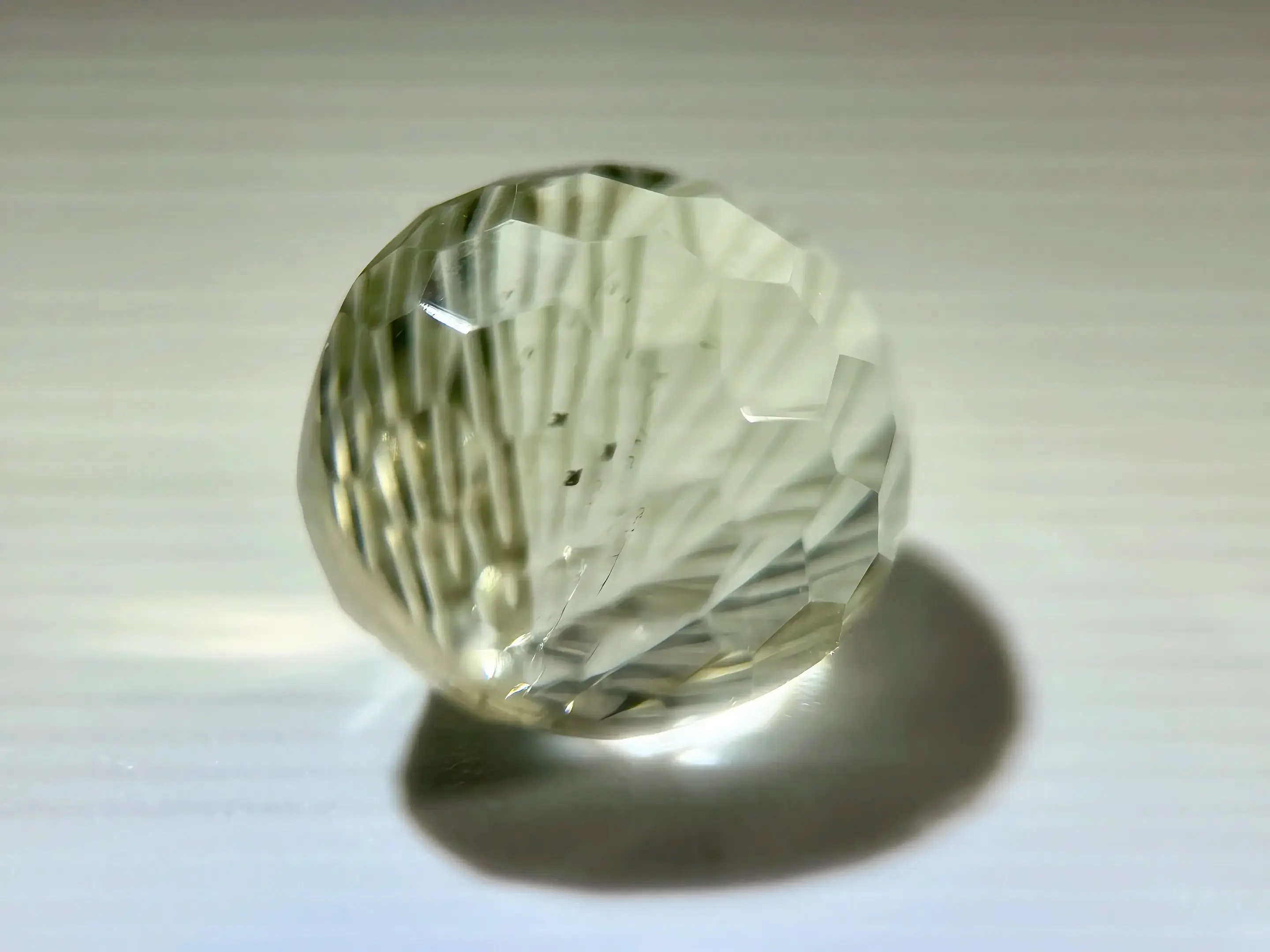 Semi-finished Natural Lemon Quartz (25.60ct) - Custom Kaleidoscope Oval Shape, Massive Size, Precision Cut, VS+ Grade (WAV75)