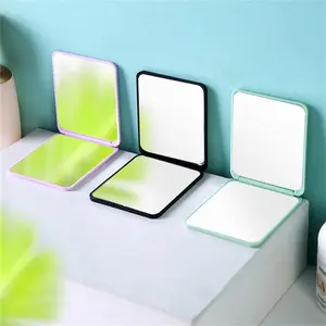 Mirror Foldable Makeup Mirror Portable Double-Sided Mirror Student Dormitory Desktop Small Gift Mini Pocket Mirror Home Decor