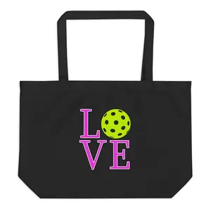 Pickleball Large organic tote bag perfect for everyday or team gift