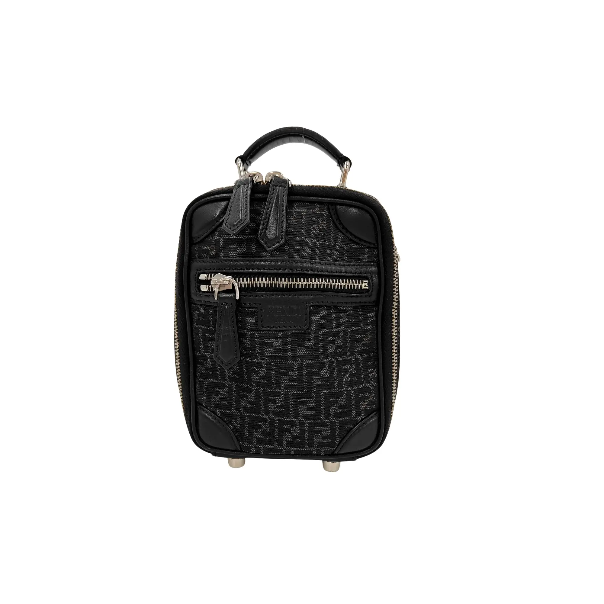 Pre-owned FENDI canvas Shoulder bags Zucca Mini Trolly Bag(267130376)