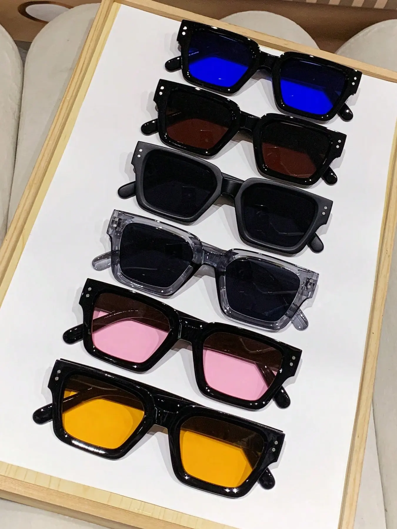 6 Pairs Modern Style Fashion Glasses for Men and Women, Outdoor Sports Accessories for Parties, Vacation and Driving, Casual Sunglasses, Stylish Sunglasses