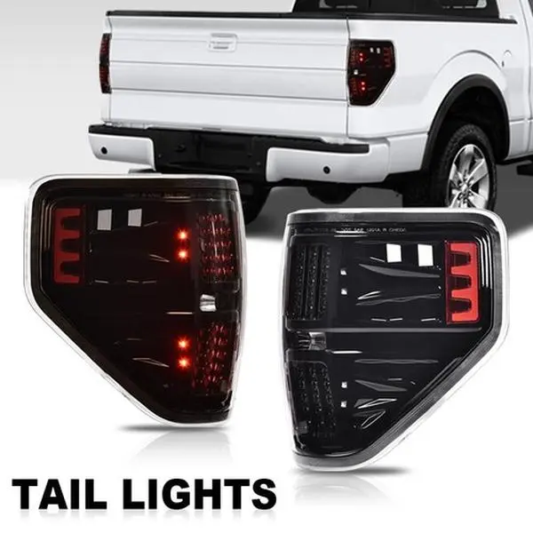 G-PLUS Tail Lights Fit For 2009-2014 Ford Pickup F150 Clear LED Tail Lights Lamps Passenger + Driver G-PLUS Tail Lights Fit For 2009-2014 Ford Pickup F150 Clear LED Tail Lights Lamps Passenger + Driver