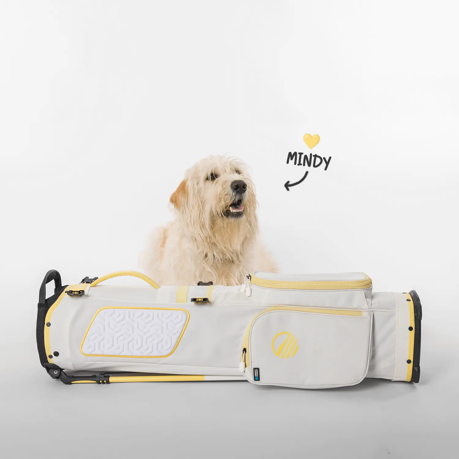 Women's Mindy Lemon Mid-Size Golf Stand Bag - Lightweight, Dual-Flex Full-Size Stand, Full-Length Divider, Water-Resistant Zippers, Flat Base for Golf Carts, Frosty Pocket, Golfing Accessories