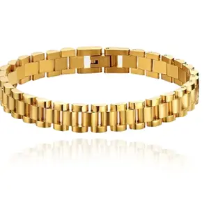  Watch Band Link Bracelet, Bangle.  Steel Rol-X: Yellow Gold