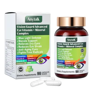 Anytalk Vision Guard Advanced Eye Vitamin + Mineral Complex with Zeaxanthin & Lutein - 90 Capsules for Eye Health Support - Non-GMO Formula
