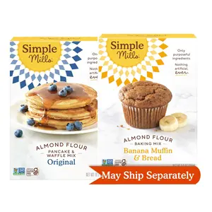 Simple Mills Almond Flour Baking Mix, Banana Muffin & Bread Mix and Simple Mills Almond Flour Pancake Mix & Waffle Mix - Gluten Free, Plant Based, Paleo Friendly (Pack of 2)