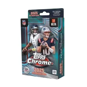 2025 Topps NFL Chrome Football Trading Card Hanger Box