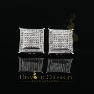 Diamond Celebrity's 0.31ct Diamond Stud Earrings For Women White 925 Sterling Silver Stud For Men