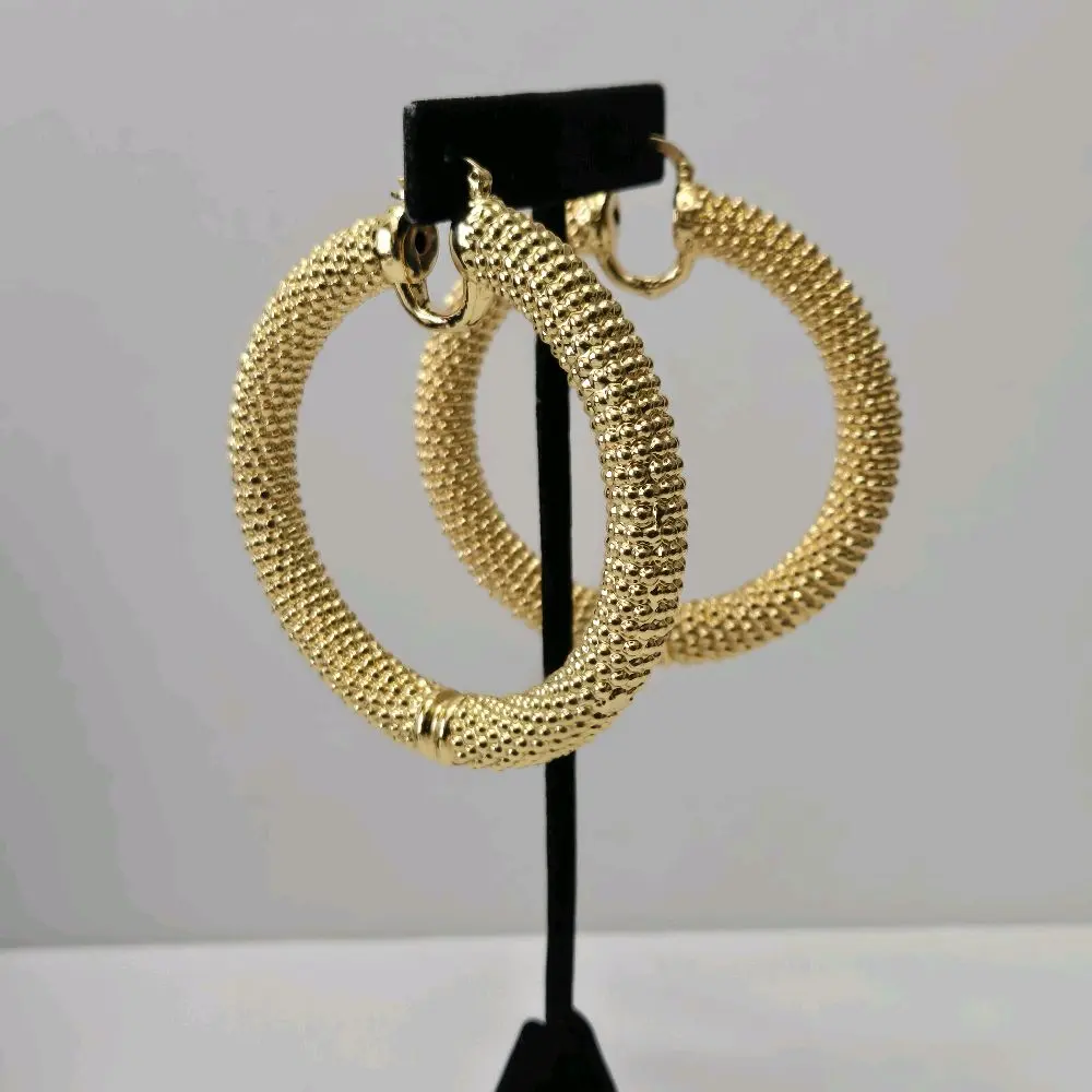 #78.  18K Gold Plated Bold Hoop Earring