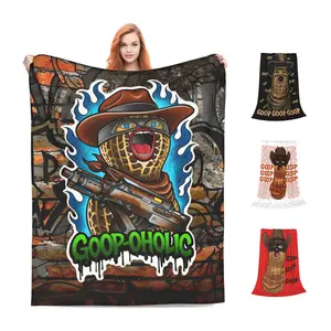 The Burnt Peanut Goop Meme Flannel Blanket Cozy Lightweight Funny Throw Blanket for Couch Sofa Bed Birthday Gift for Men Women Boys Girls