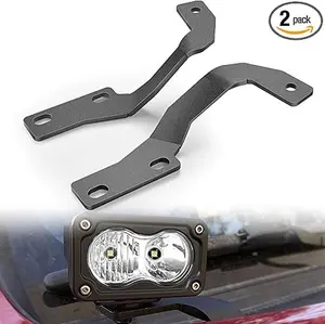 Nilight Ditch Light Brackets Hood Hinges Mount Bracket Kit for Auxiliary Offroad LED Pod Light Work Light on 2005-2015 Toyota 4Runner