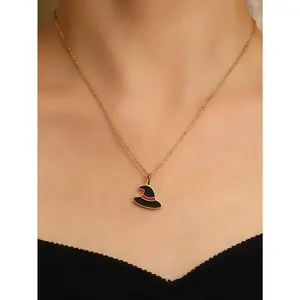 Halloween Vibe Witch Hat Necklace, Must-have Personalized Necklace for Holidays