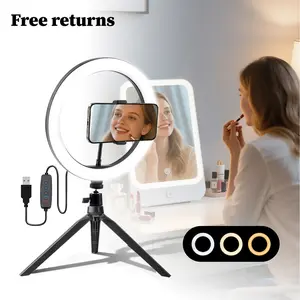 12" Video Light With 7.48" Stand – LED Selfie Ring Light For Phones And Cameras – Adjustable For Makeup, Live Stream, Photography – Perfect For #Summer Wins#Fathersdaygift