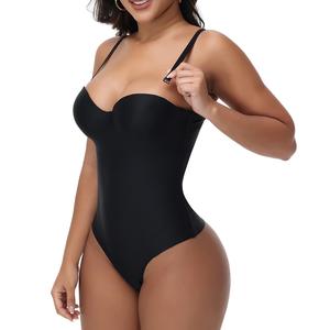 Thong Shapewear Bodysuit for Women Faja Women's Shapewear Bodysuits Seamless Tummy Control Body Suit with Built In Bra Womenswear Activewear
