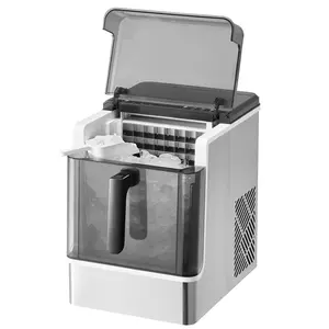 【DealsForYouDays】VEVOR Countertop Ice Maker, 32 Cubes Ready in 15 Mins, 46lbs in 24Hrs, Self-Cleaning Portable Ice Maker with Convenient Ice Transfer, Ice Machine with 3 Sizes Ice Cube for Home Kitchen Office Party Icemaker