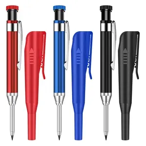 2 8mm Metal Long Head Deep Hole Carpenter's Pencil